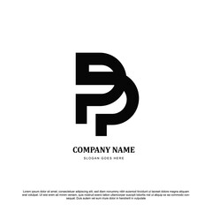 Letter P Logo Luxury design vector template Linear.