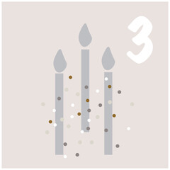 NOLIDAY GNOMES Advent Calendar isolated Vector illustration