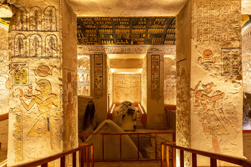 Tomb of Rameses V and VI in Luxor - obrazy, fototapety, plakaty