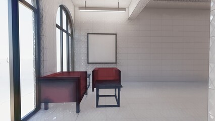 liminal space empty white room