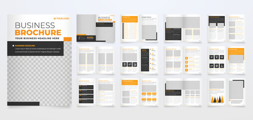 business brochure template use for corporate annual report 