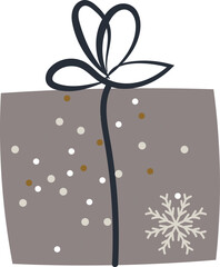 Сhristmas gift isolated Vector illustration on white background