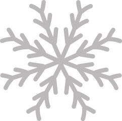 Snowflake minimalism isolated Vector illustration on white background
