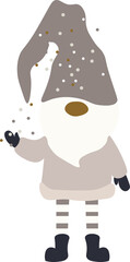 Holiday Gnomes  isolated Vector illustration on white background