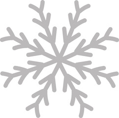 Snowflake minimalism isolated Vector illustration on white background