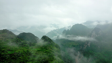 Road Dong Van to Bao Lac , Vietnam