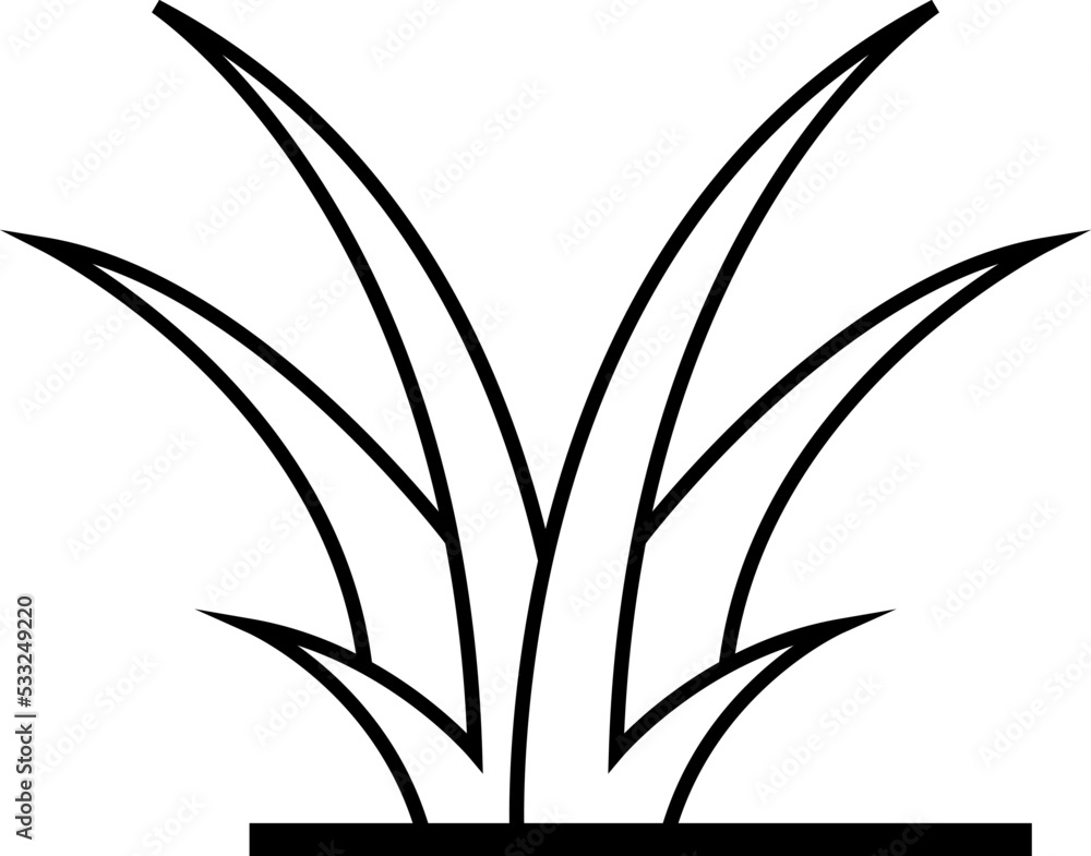 Poster Grass icon vector. Simple design on white background..eps