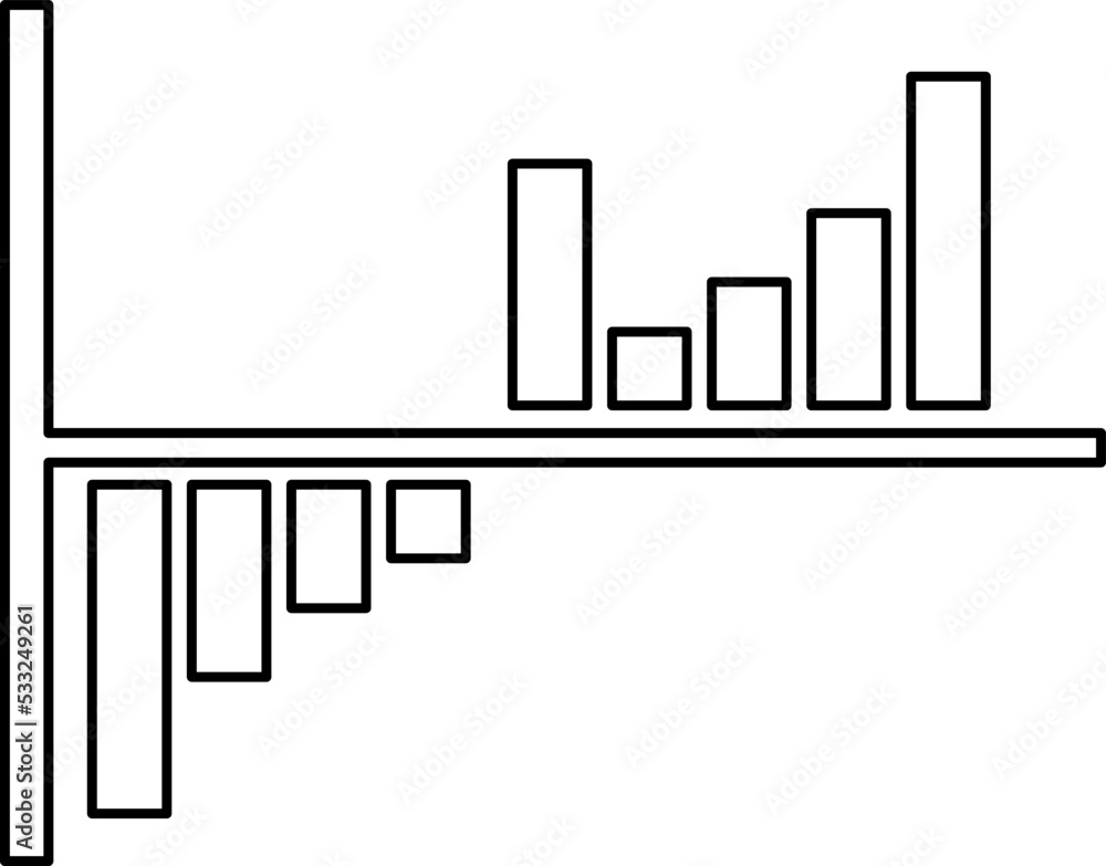 Poster growing graph icon vector for computer, web and mobile app