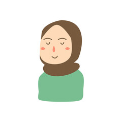 Arab muslim girl illustration