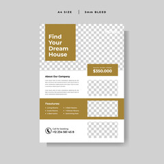 Modern home sale flyer vector template