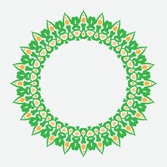 Decorative line art frame for design template. Elegant vector element Eastern style, place for text. outline floral border. Lace illustration for invitations and greeting cards