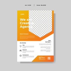 Modern business flyer vector template