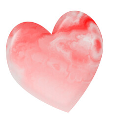 red heart on white background
