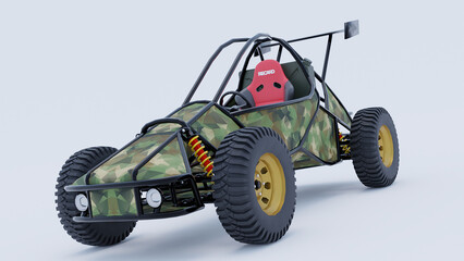 Naklejka premium 4x4 offroad concept buggy vehicle 3d