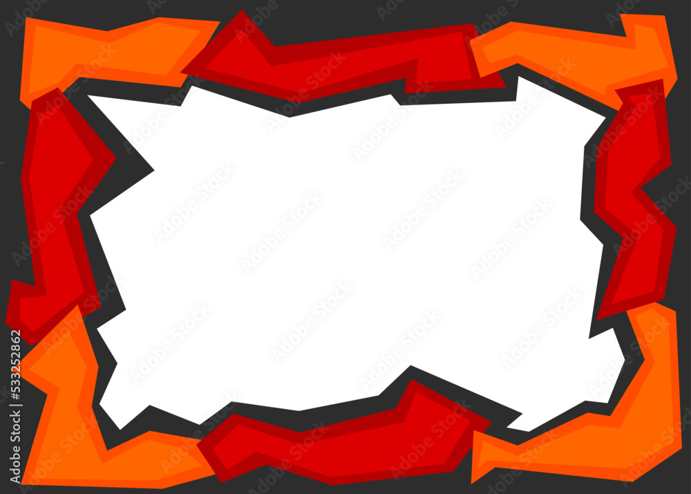 Poster simple framed background with colorful geometric pattern and with some copy space area