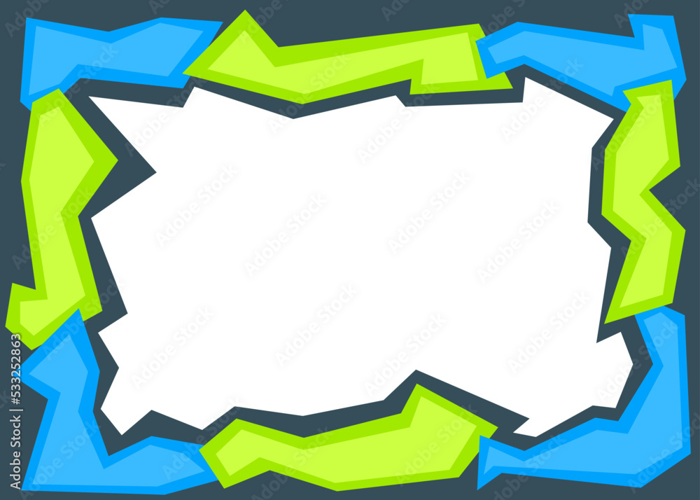 Poster simple framed background with colorful geometric pattern and with some copy space area