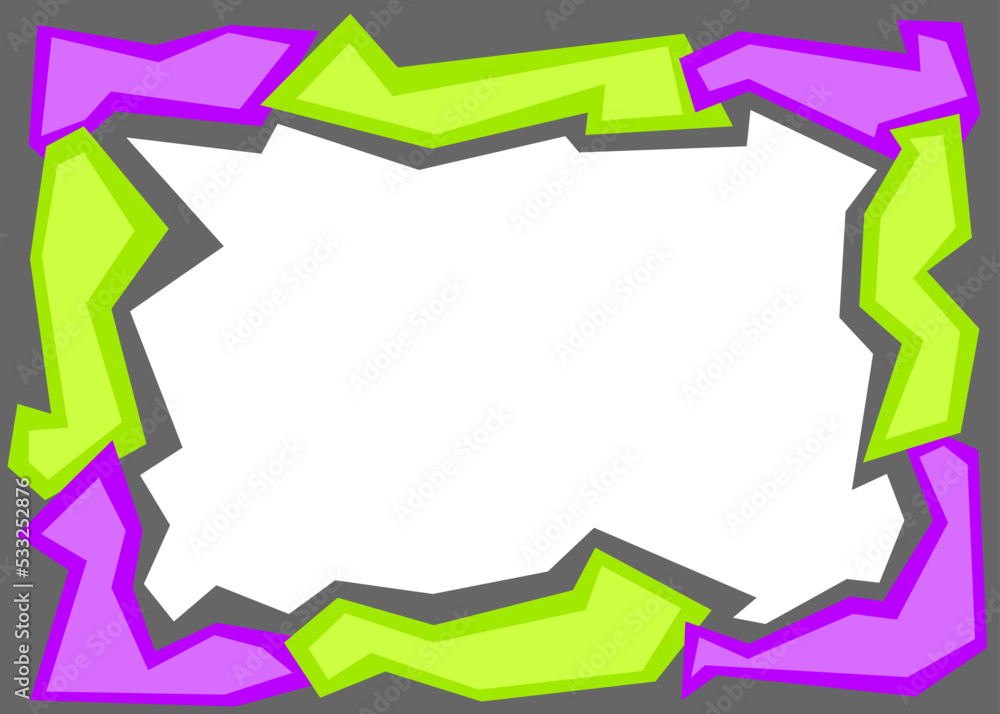 Poster simple framed background with colorful geometric pattern and with some copy space area