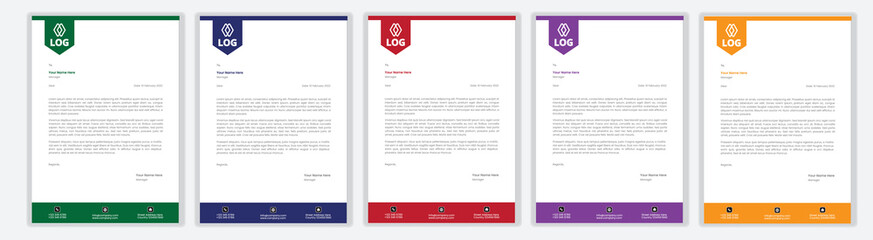 Professional Letterhead Template Set corporate modern letterhead design template with creative modern letter head design template for your project. letterhead, letter head, Business letterhead design.