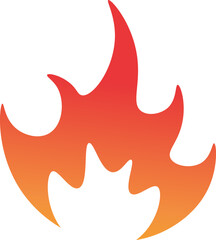 Fire flames on a white background.