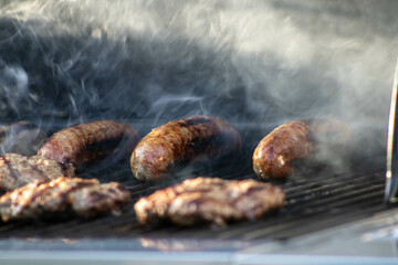 grilled meat on the grill