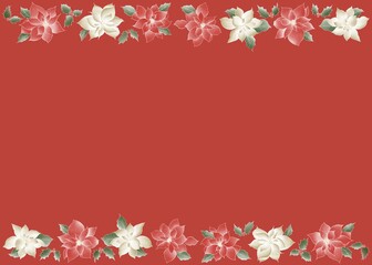 ポインセチア　フレーム