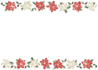 ポインセチア　フレーム