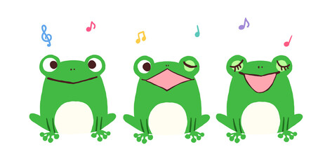カエルの歌のイラスト