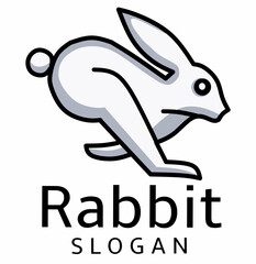 rabbit animal logo vector design