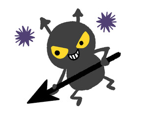 バイキンのかわいいイラスト