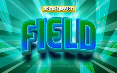 Field sports 3d editable text effect style