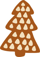 doodle freehand sketch drawing of ginger bread cookie.