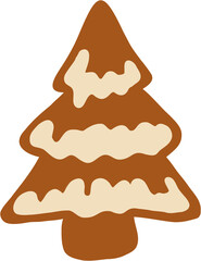 doodle freehand sketch drawing of ginger bread cookie.