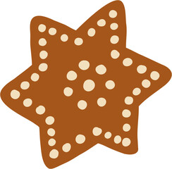 doodle freehand sketch drawing of ginger bread cookie.