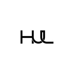hul letter original monogram logo design