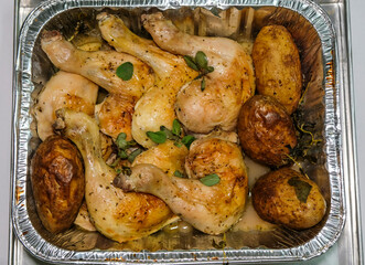 Delicious homemade festive meal. Home Cooked Christmas Meal. Every member of the family each cooked a meal for family reunion dinner