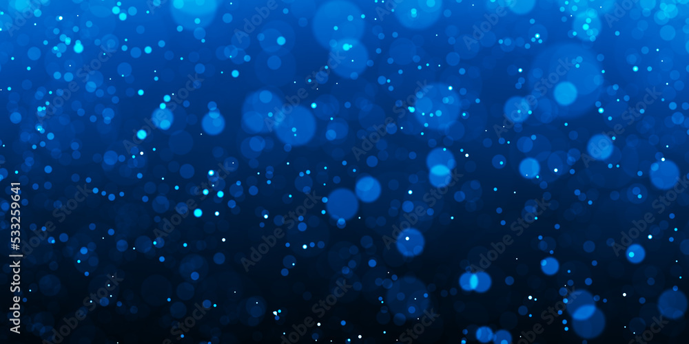 Poster abstract particle background. blue dots background. dust particles. abstract background with blue pa