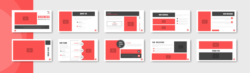 Business presentation slide template design. Minimalis, modern and keynote vector illustration