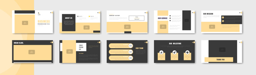 Business presentation slide template design. Minimalis, modern and keynote vector illustration