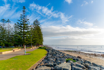 The Busselton Foreshore consists of Clubs, Restaurants, playgrounds and large trees.