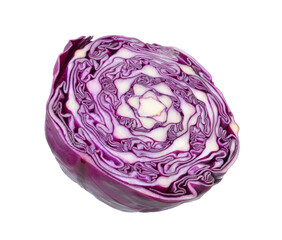Obraz premium Purple cabbage isolated on transparent png