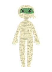 person with mummy costume