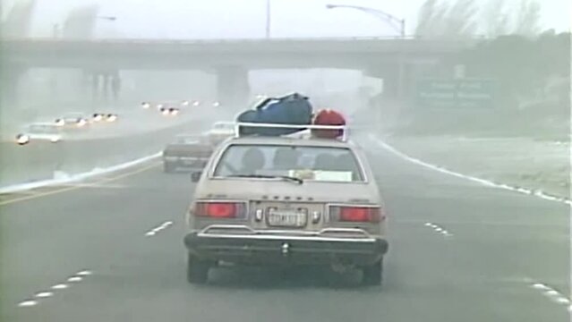 WINTER WEATHER DRIVING ON HIGHWAY IN 1983