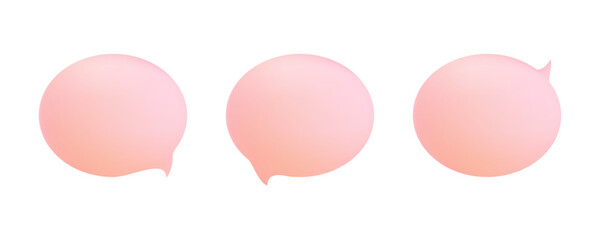 pink bubble chat collection set
