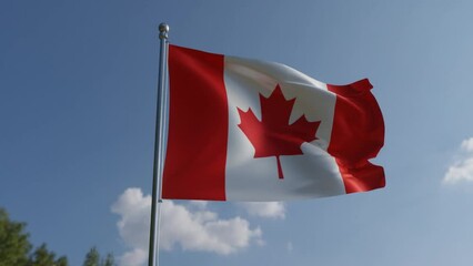 canada flag flying on your screen, canada flag, canada flag green background