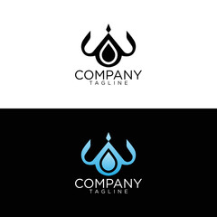 w drop logo design and premium vector templates