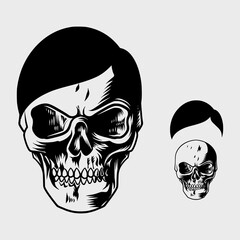 skull in black