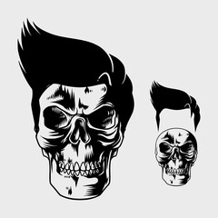 skull with tattoo