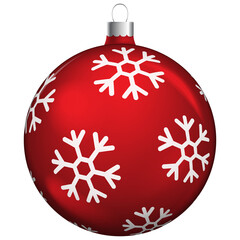 Red christmas balls object for decoration.