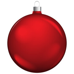 Red christmas balls object for decoration.