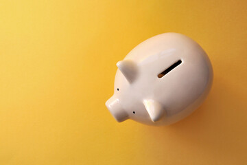 Piggy bank on a light background, a symbol of money accumulation